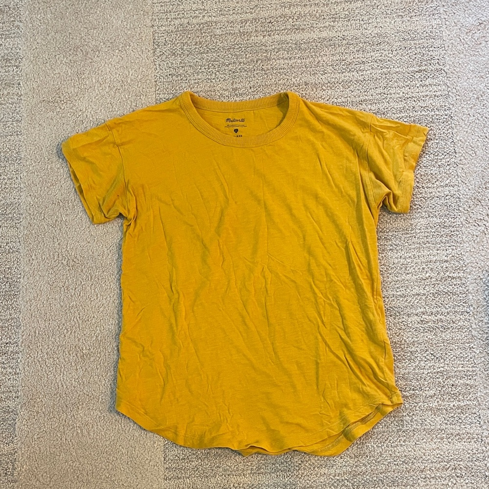Madewell Mustard Yellow Cotton T-Shirt XXS